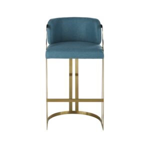 blaugrün und goldfarben