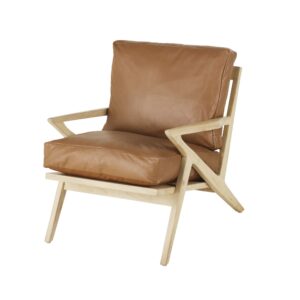 wohnli-moebel-suche-234659 Wohnli Möbelsuche - Sessel aus braunem Leder und Mangoholz