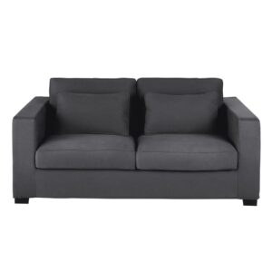 wohnli-moebel-suche-234845 Wohnli Möbelsuche - Ausziehbares 2/3-Sitzer-Sofa mit schiefergrauem Bezug aus Baumwolle und Leinen