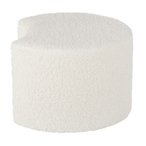 wohnli-moebel-suche-235955-1 Sitzpouf mit Bezug aus ecrufarbenem Bouclé-Stoff 59x38.5x52cm Polyester Weiß Maisons du Monde Sofas und Sessel Sessel, Poufs und Fußbänke Sitzsäcke