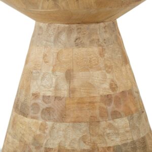 Beistelltisch aus geschnitztem Mangoholz 40x45x40cm Holz Braun Maisons du Monde Möbel Wohnzimmermöbel Beistelltische
