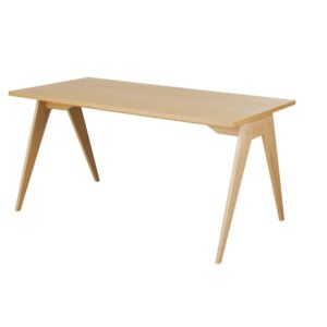 Professioneller Schreibtisch L160 80x75.6x160cm Holz Beige Maisons du Monde Möbel Büromöbel Schreibtische