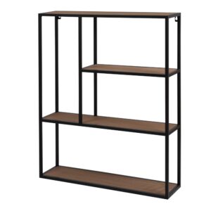 Wandregal in Beige und Schwarz 60x73x15cm Metall Braun Maisons du Monde Möbel Wohnzimmermöbel Regale