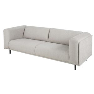 3/4-Sitzer-Sofa mit Bezug aus hellgrauem Cordsamt 212x73x85cm Polyester Grau Maisons du Monde Sofas und Sessel Sofas 2-Sitzer-Sofas & 3-Sitzer-Sofas
