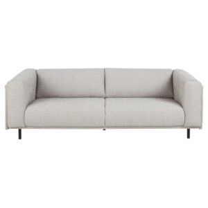 Wohnli Möbelsuche - 3/4-Sitzer-Sofa mit Bezug aus hellgrauem Cordsamt