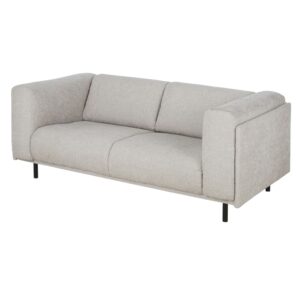 2/3-Sitzer-Sofa mit Bezug aus hellgrauem Cordsamt 180x72x85cm Polyester Grau Maisons du Monde Sofas und Sessel Sofas 2-Sitzer-Sofas & 3-Sitzer-Sofas