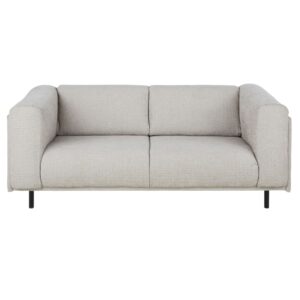 Wohnli Möbelsuche - 2/3-Sitzer-Sofa mit Bezug aus hellgrauem Cordsamt