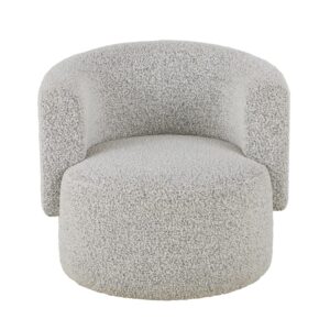 Sessel mit Bezug aus grau meliertem Bouclé-Stoff 83.5x72x79.5cm Polyester Grau Maisons du Monde Sofas und Sessel Sessel, Poufs und Fußbänke Sessel