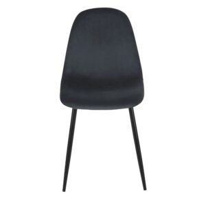 schiefergrauem Samtbezug und schwarzem Stahl