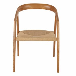 Stuhl aus mittleres Eschenholz und Papiergeflecht 55x74x60cm Holz Beige Maisons du Monde Möbel Esszimmermöbel Stühle