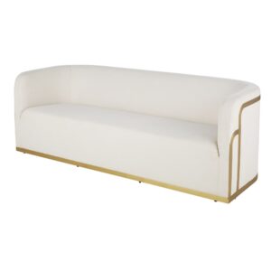 ecru und goldfarbenen Stahlgestell