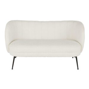 wohnli-moebel-suche-238709 Wohnli Möbelsuche - 2-Sitzer-Sitzbank mit Bezug aus ecrufarbenem Bouclé-Stoff