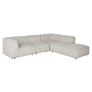 Eckelement für modulares Sofa mit Bezug aus beigefarbenem Cordsamt 92x71x92cm Polyester Beige Maisons du Monde Sofas und Sessel Sofas Modulare Sofas