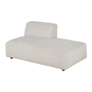 Longchair mit Ecke rechts für modulares Sofa mit Bezug aus beigefarbenem Cordsamt 144x71x92cm Polyester Beige Maisons du Monde Sofas und Sessel Sofas Modulare Sofas