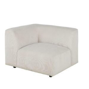 Armlehne rechts für modulares Sofa mit Bezug aus beigefarbenem Cordsamt 104x71x92cm Polyester Beige Maisons du Monde Sofas und Sessel Sofas Modulare Sofas