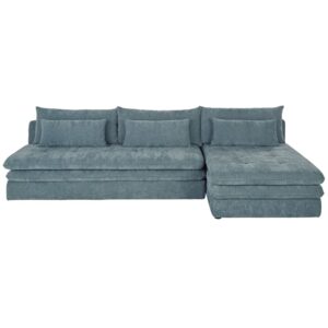Wohnli Möbelsuche - Ausziehbares 3/4-Sitzer-Ecksofa mit Bezug aus recyceltem