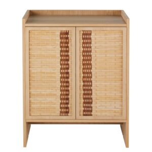 Wohnli Möbelsuche - Schrank mit 2 Türen und Bambusgeflecht