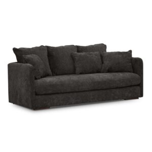 3-Sitzer-Sofa mit Bezug aus anthrazitgrauem Cordsamt 200x90x106cm Polyester Grau Maisons du Monde Sofas und Sessel Sofas 2-Sitzer-Sofas & 3-Sitzer-Sofas