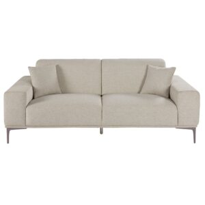 Wohnli Möbelsuche - 2/3-Sitzer-Sofa aus hellgrauem meliertem Stoff