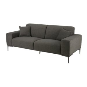 2/3-Sitzer-Sofa mit anthrazitgrau Stoffbezug 212x81x96cm Polyester Grau Maisons du Monde Sofas und Sessel Sofas 2-Sitzer-Sofas & 3-Sitzer-Sofas