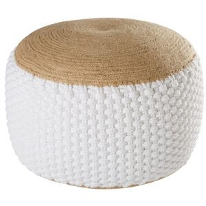 wohnli-moebel-suche-241662 Wohnli Möbelsuche - Geflochtener Puff aus Jute und Baumwolle