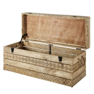 wohnli-moebel-suche-241672-1 100x46x40cm Holz Braun Maisons du Monde Sofas und Sessel Sofas Sitzbank und Polsterbank