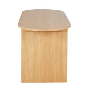 Ovaler Schreibtisch aus hellem Holz 160x74x65cm Holz Beige Maisons du Monde Möbel Büromöbel Schreibtische