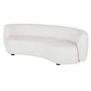 3/4-Sitzer-Sofa mit Bezug aus ecrufarbenem Bouclé-Stoff 230x73x101cm Polyester Weiß Maisons du Monde Sofas und Sessel Sofas 2-Sitzer-Sofas & 3-Sitzer-Sofas