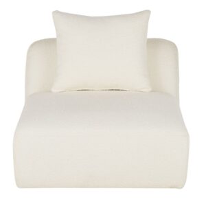 Wohnli Möbelsuche - 1-Sitzer-Sitzelement für modulares Sofa mit Bezug aus ecrufarbenem Bouclé-Stoff