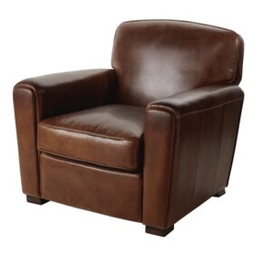 wohnli-moebel-suche-241938 Wohnli Möbelsuche - Clubsessel mit braunem Lederbezug in Alt-Optik