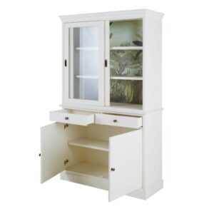 weiß Pflanzenaufdruck