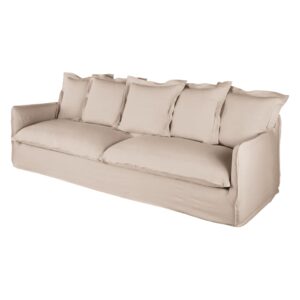 253x86x90cm Polyester Beige Maisons du Monde Sofas und Sessel Sofas 2-Sitzer-Sofas & 3-Sitzer-Sofas