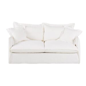 wohnli-moebel-suche-242514 Wohnli Möbelsuche - 3-Sitzer-Schlafsofa mit weißem Leinenbezug und Matratze 14 cm
