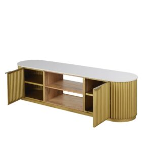 180x50.5x48cm Holz Gold Maisons du Monde Möbel Wohnzimmermöbel TV-Möbel