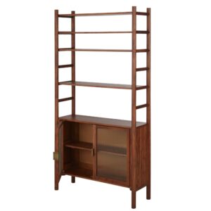 Küchenregal aus massivem Akazienholz 89x180x30cm Holz Braun Maisons du Monde Möbel Esszimmermöbel Sideboards, Highboards & niedrige Anrichten