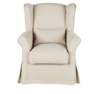 80x97.5x92cm Leinen Beige Maisons du Monde Sofas und Sessel Sessel, Poufs und Fußbänke Sessel