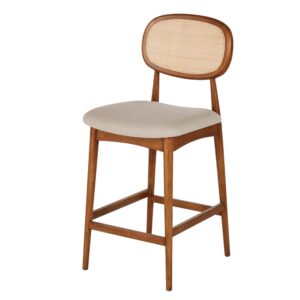 44x100.5x51cm Leinen Weiß Maisons du Monde Möbel Esszimmermöbel Barhocker