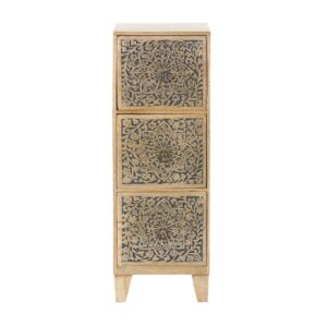 wohnli-moebel-suche-243028 Wohnli Möbelsuche - Kleine Kommode mit 3 Schubladen aus Mangoholz mit Gravur