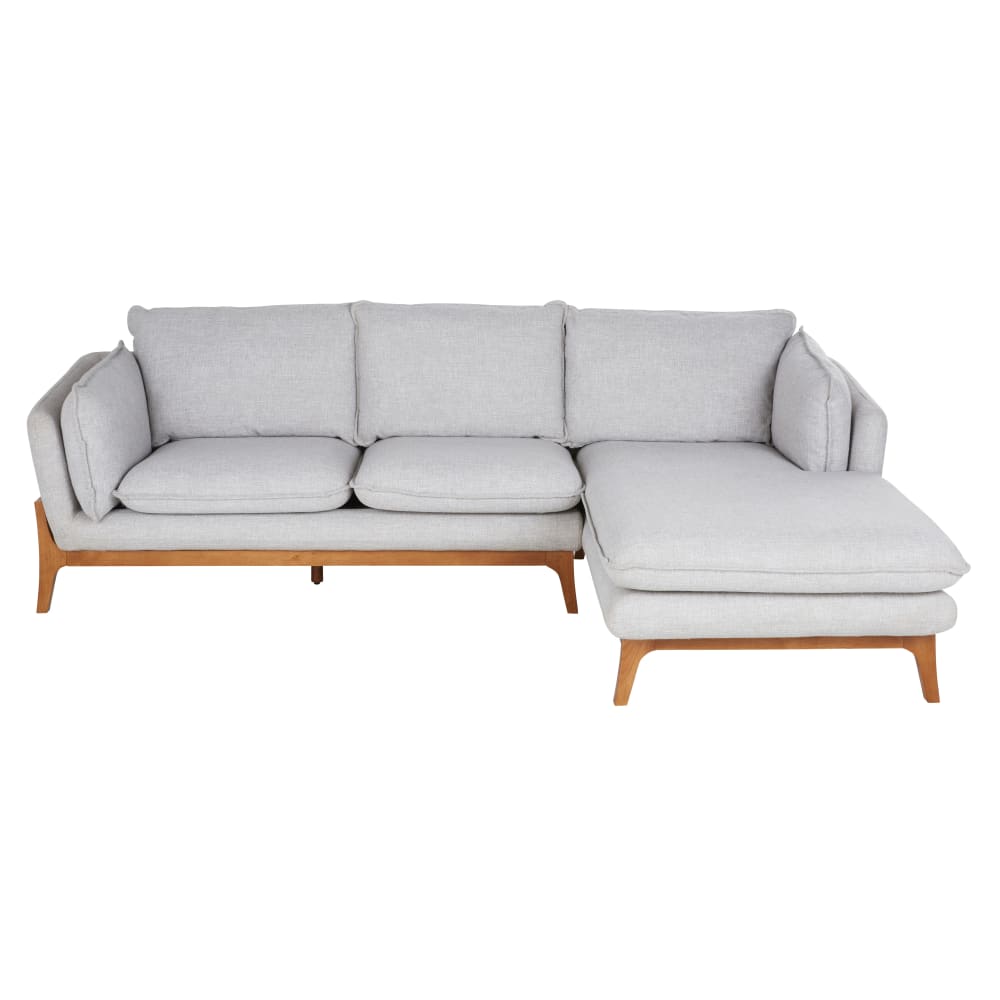 Wohnli Möbelsuche - Ecksofa mit Bezug aus meliertem Stoff