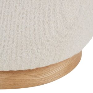 wohnli-moebel-suche-243272-1 Hocker mit Polyesterbezug und Schaumstofffüllung 50x46.5x50cm Mitteldichte Faserplatte Weiß Maisons du Monde Sofas und Sessel Sessel, Poufs und Fußbänke Sitzsäcke