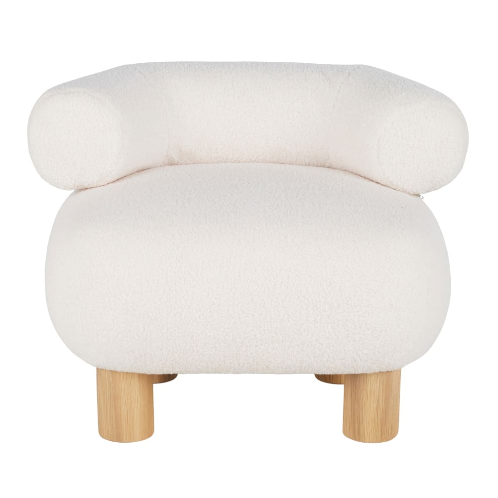 Wohnli Möbelsuche - Sitzhocker mit Teddyfell-Bezug