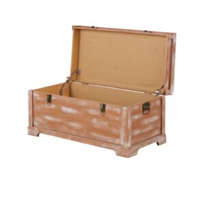 Truhenbank 81x42x40cm Holz Weiß Maisons du Monde Möbel Esszimmermöbel Sitzbank und Holzbank