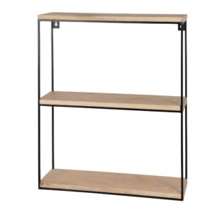 Regal aus Mangoholz und Metall 50.5x61x15cm Metall Braun Maisons du Monde Möbel Wohnzimmermöbel Regale