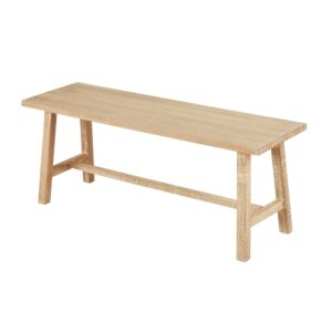 Bank aus Mangoholz 111x44.5x35cm Holz Beige Maisons du Monde Möbel Esszimmermöbel Sitzbank und Holzbank
