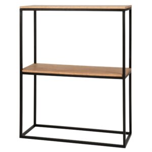 Konsole aus Mangoholz und schwarzem Metall 55x73x22cm Metall Braun Maisons du Monde Möbel Wohnzimmermöbel Konsolentische