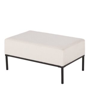 80.5x40.5x50.5cm Polyester Weiß Maisons du Monde Möbel Esszimmermöbel Sitzbank und Holzbank