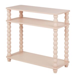 Puderrosa Konsole mit Perlenfüßen 85x79x35cm Holz Beige Maisons du Monde Möbel Wohnzimmermöbel Konsolentische