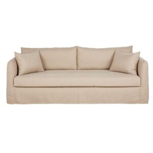 Wohnli Möbelsuche - 3-Sitzer-Sofa aus beigem Leinen