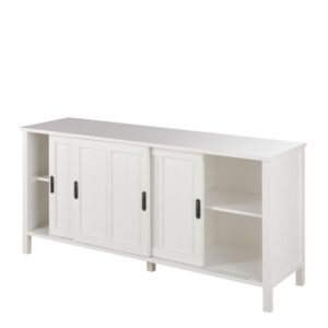 160x76x45cm Spanplatte Weiß Maisons du Monde Möbel Esszimmermöbel Sideboards, Highboards & niedrige Anrichten