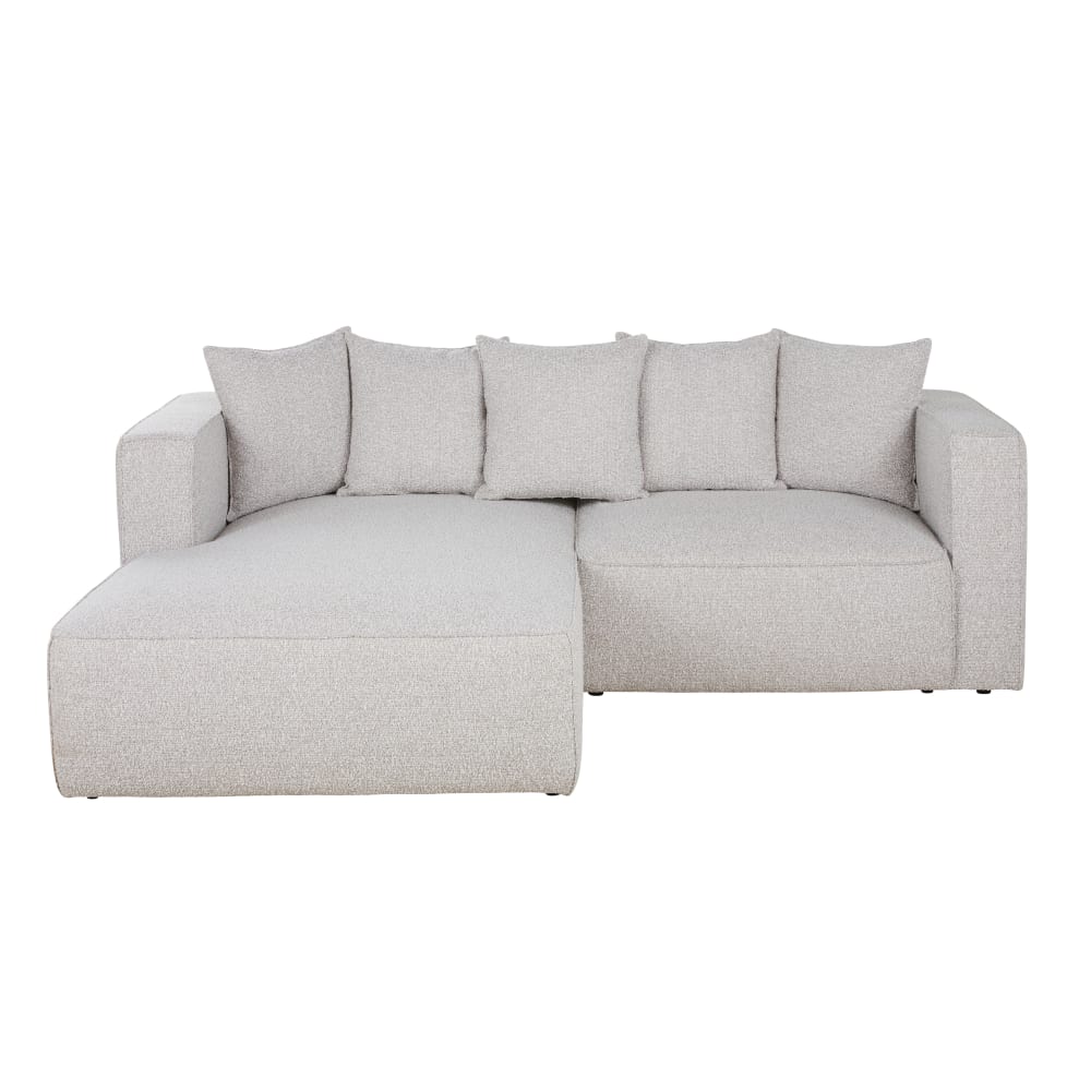 Wohnli Möbelsuche - Ecksofa links umwandelbar 3/4-Sitzer hellgrau meliert